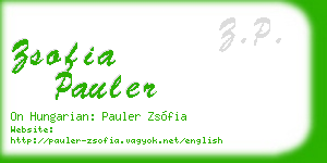 zsofia pauler business card